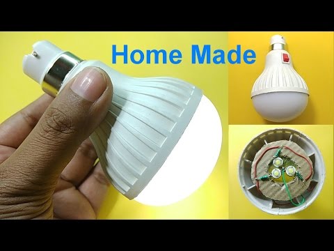 Portable LED Light bulb Home made ( RECHARGEABLE )