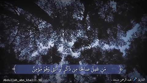 ايات قصيرة للقارئ الشيخ عبد الرحمن مسعد من سورة النحل