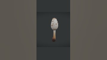 🍄 Parasol Mushroom – Low Poly PBR 3D Model #shorts