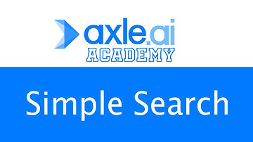 Axle Academy - Simple Search