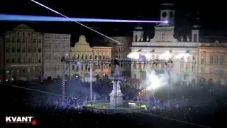 Outdoor Laser Show Projectors | Kvant Spectrum lasers used for a City Gathering