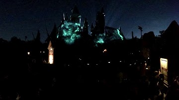 VR 360 (6K) Nighttime Lights Hogwarts Castle Harry Potter projection show Universal