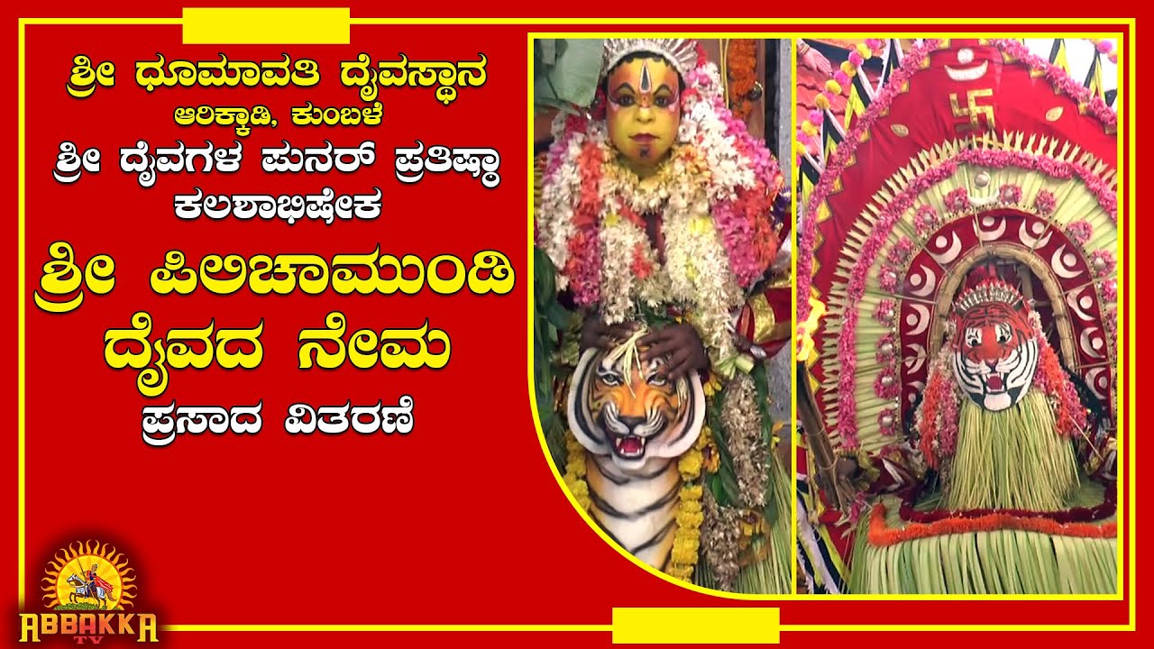 Shree Dhumavathi Daivasthana/ Arikkadi / ಶ್ರೀ ಪಿಲಿಚಾಮುಂಡಿ ದೈವದ ನೇಮ, ಪ್ರಸಾದ ವಿತರಣೆ