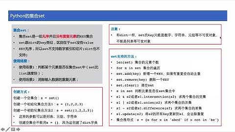 [ python tutorial ] 25 Python的集合set