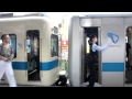 急行小田原行き（後ろ４両各停小田原行き）3264F+5065F　新松田駅での分割｜Scene of the Odakyu express train being separated (Japan)