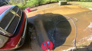 Pressure Washing Dirty Driveway