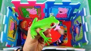 McQueen, Peppa Pig, School Bus, Ben Elf etc toys characters & vehicles with animals in Learn Colors