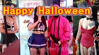 [4K] Halloween day korea daegu club street scene/costume/