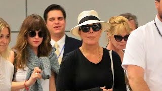 Single Ladies Kris Jenner, Melanie Griffith, And Dakota Johnson Return From Cancun