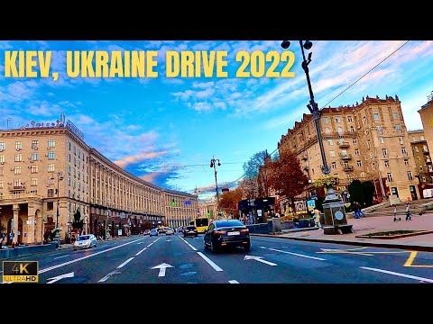 Driving in KYIV, UKRAINE during WAR October 2022 ?? Most Beautiful Cities in 4K