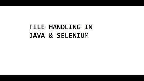 File Handling in Java | File handling in Java & selenium