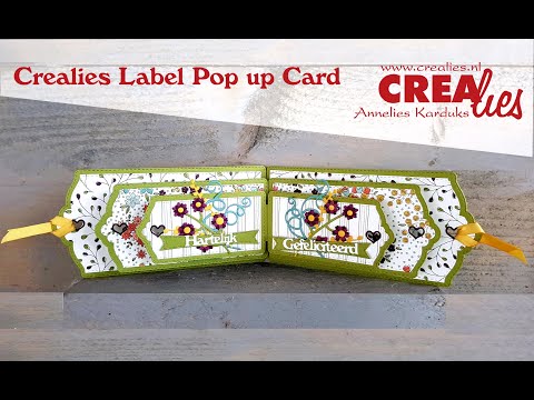 Crealies Label Pop up Card (Nederlands & English)