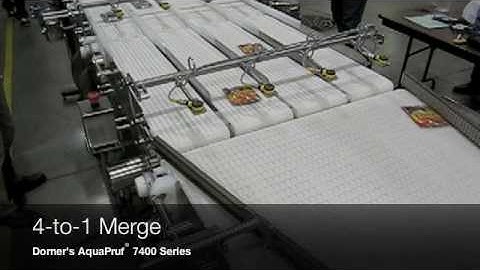 4-to-1 Packaging Conveyor Merge