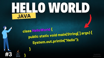Java Tutorial: Creating Your First Hello World Program | Chapter-3 | Java Tutorial For Beginners