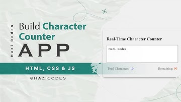 How to Build a Real-Time Character Counter App | HTML, CSS & JavaScript