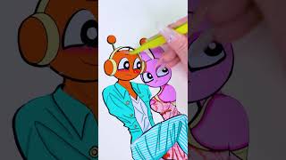 INCREDIBOX SPRUNKI PINKI’s Sweet Fall into OREN’s Arms 💖 | Sticker Book ASMR #shorts