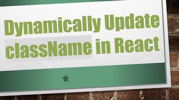 Dynamically Update className in React