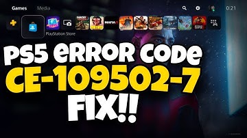 How To Fix PS5 Error Code CE-109502-7 | PS5 Error CE-109502-7 Fix