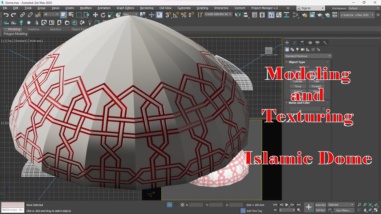 Islamic Dome modeling and texturing - YouTube