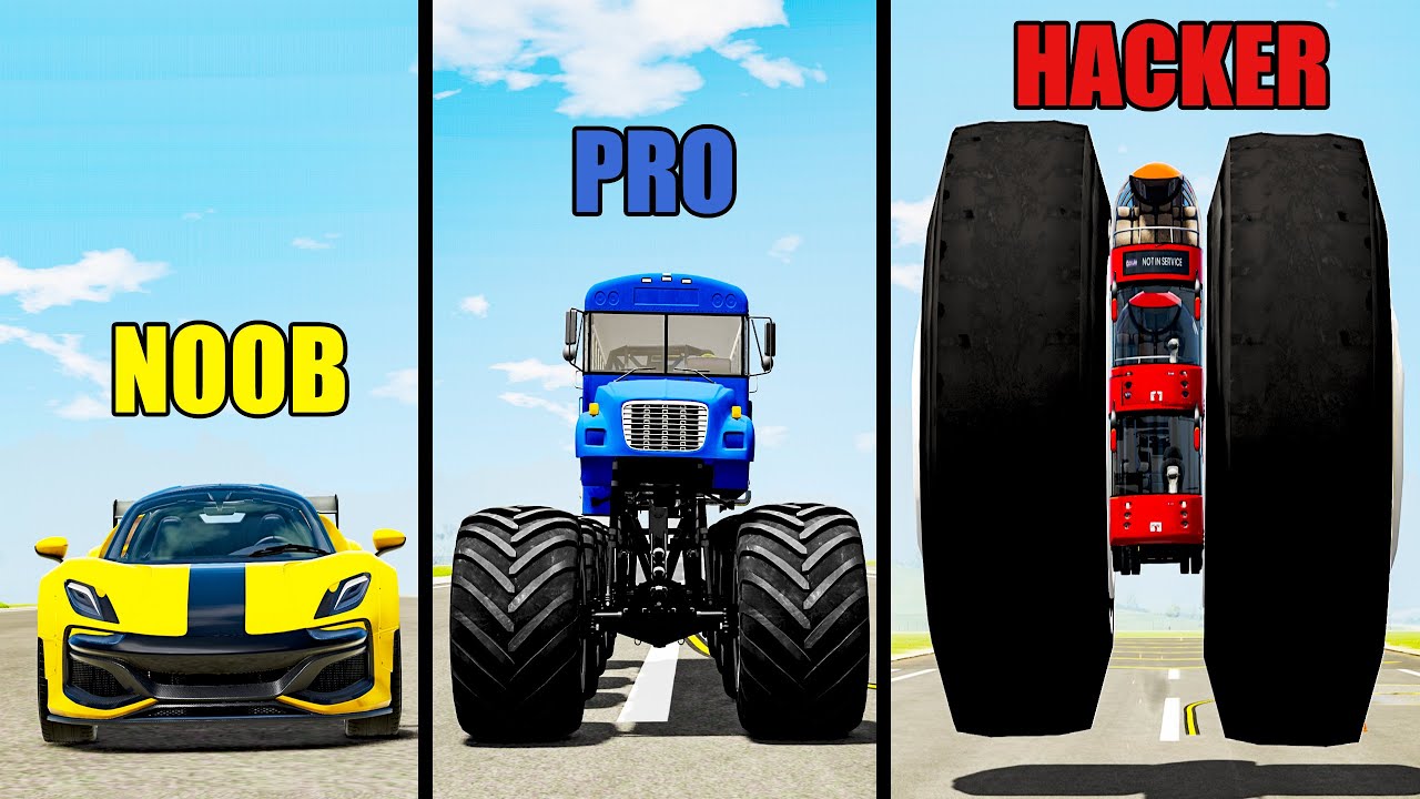 NOOB vs PRO vs HACKER #51 - Beamng drive