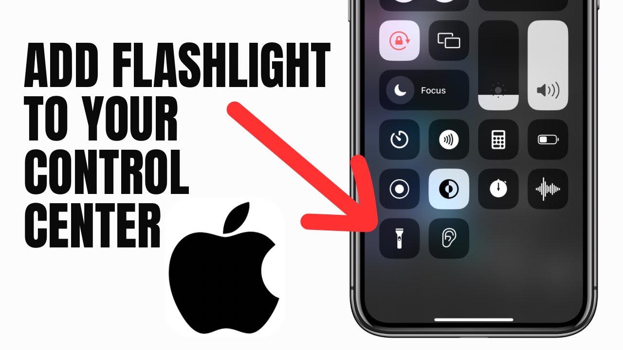 How To Add Flashlight To Control Center On iPhone - YouTube