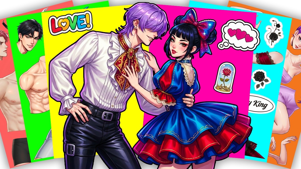 Enchanted by your love 💖 HUNTRIX ZOEY x SAJA BOYS MYSTERY - KPOP DEMON HUNTERS | Sticker Book DIY