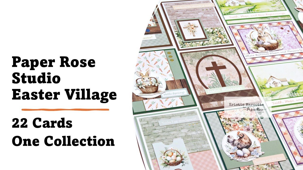 Paper Rose Studio | Easter Village | 22 Cards 1 Collection