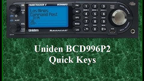 UNIDEN BCD996P2 SCANNER:  Understanding System & Group Quick Keys
