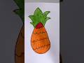 Easy pineapple drawing for fun #youtubeshorts #ytstudioes #diycraft #shortsfeed #artandcraft