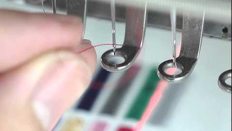 Quick Needle Thread - Butterfly Embroidery machine (Cómo enhebrar las agujas de la bordadora)