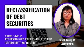 RECLASSIFICATION OF DEBT SECURITIES - JULIET YOUNG TV - ACCOUNTING