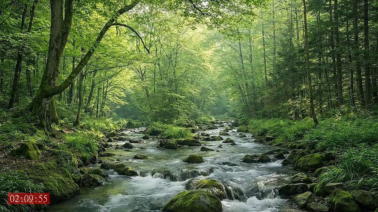 Peaceful Waterfall Evening Sounds for Sleeping for Calm Energy