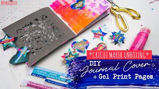 BEGINNER CRICUT PROJECT // DIY Art Journal Cover + Gel Print Pages