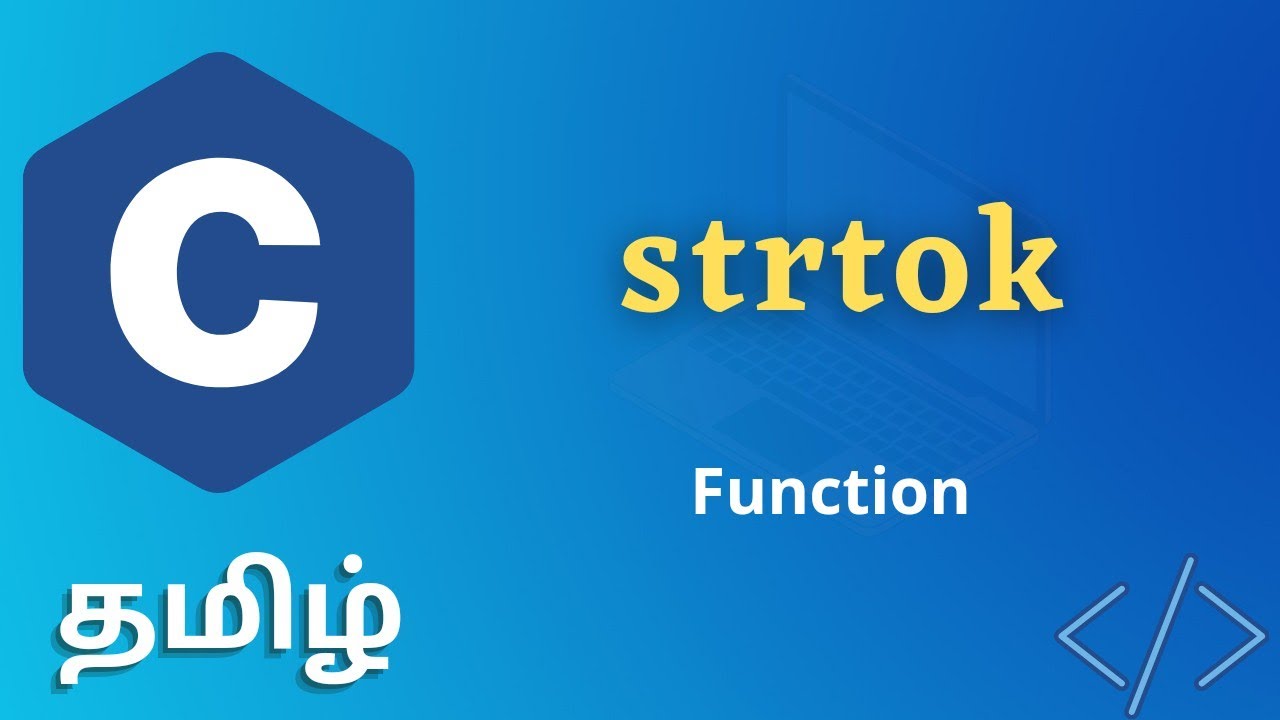 strtok c  2022  strtok function in c explained in tamil || #strtok