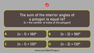 Mathematics Quiz Part 6/25 | 12 Questions | Quiz by Learn New Things | Maths Quiz