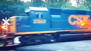Some EMD Locomotives On CSX Mixed Freight Train