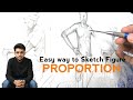 Proportion  how to sketch human figure  drawing lessons in hindi