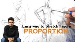 PROPORTION | How to Sketch Human Figure | Drawing Lessons in Hindi