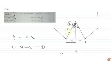 If a regular polygon of `n` sides has circum radius `R` and inradius `r` then each side of poly...