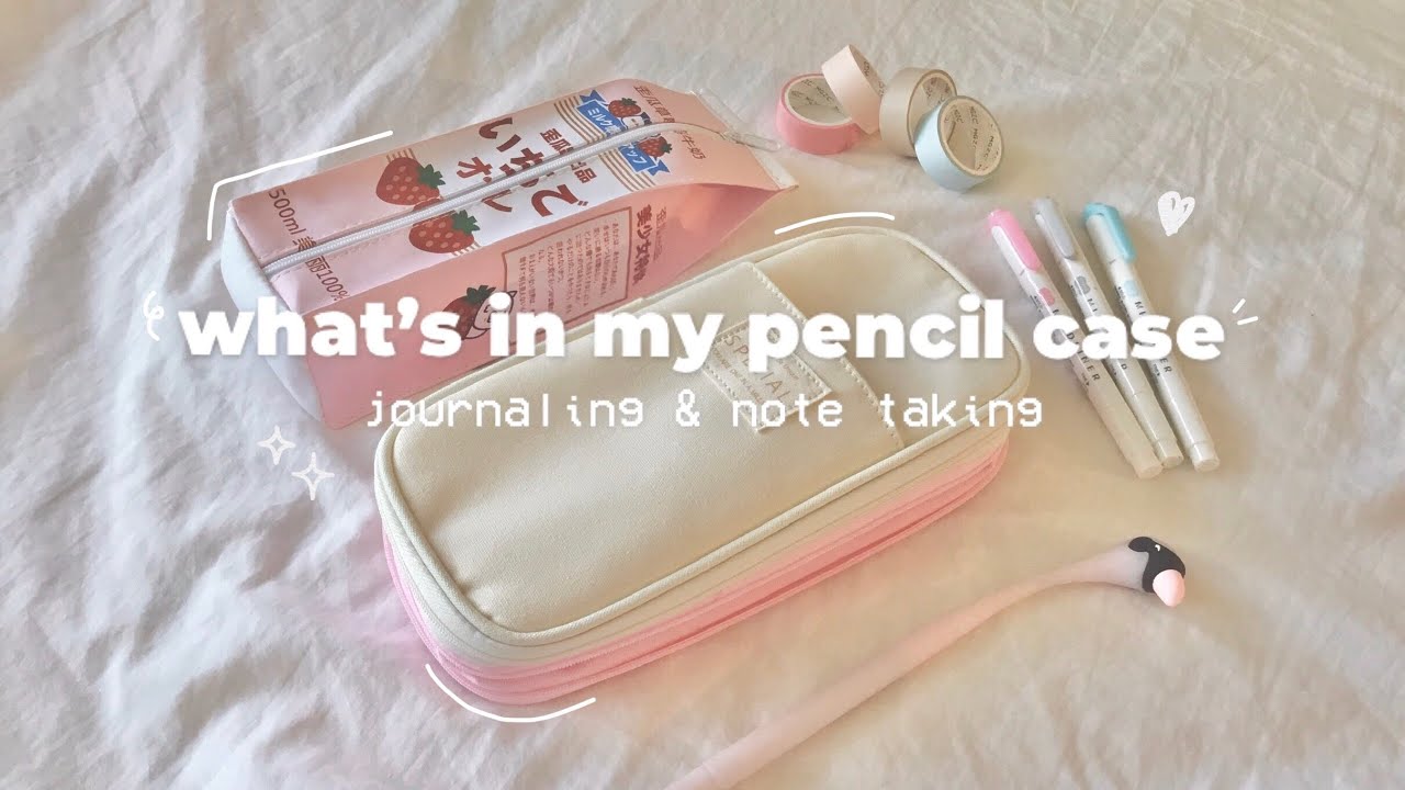 🍓 what's in my pencil case // aesthetic + cute stationery