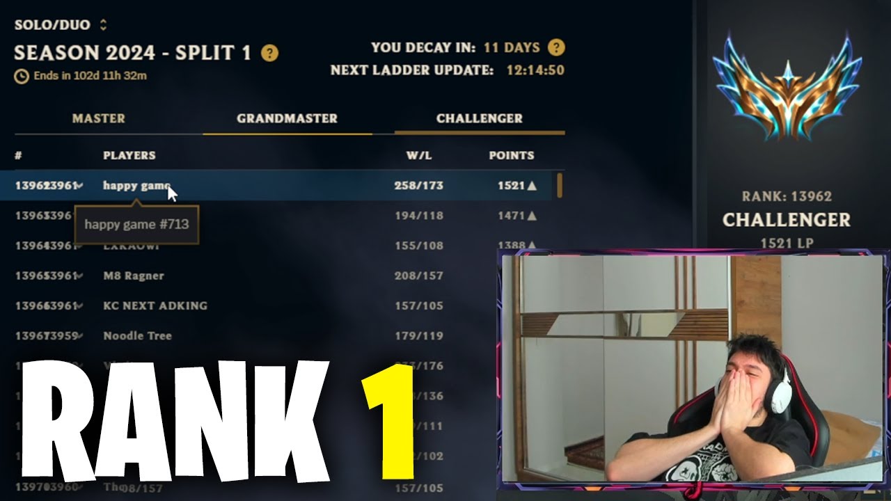 EUW RANK 1 - 1500 LP ADAMI TAŞIDIM 😎 - YouTube