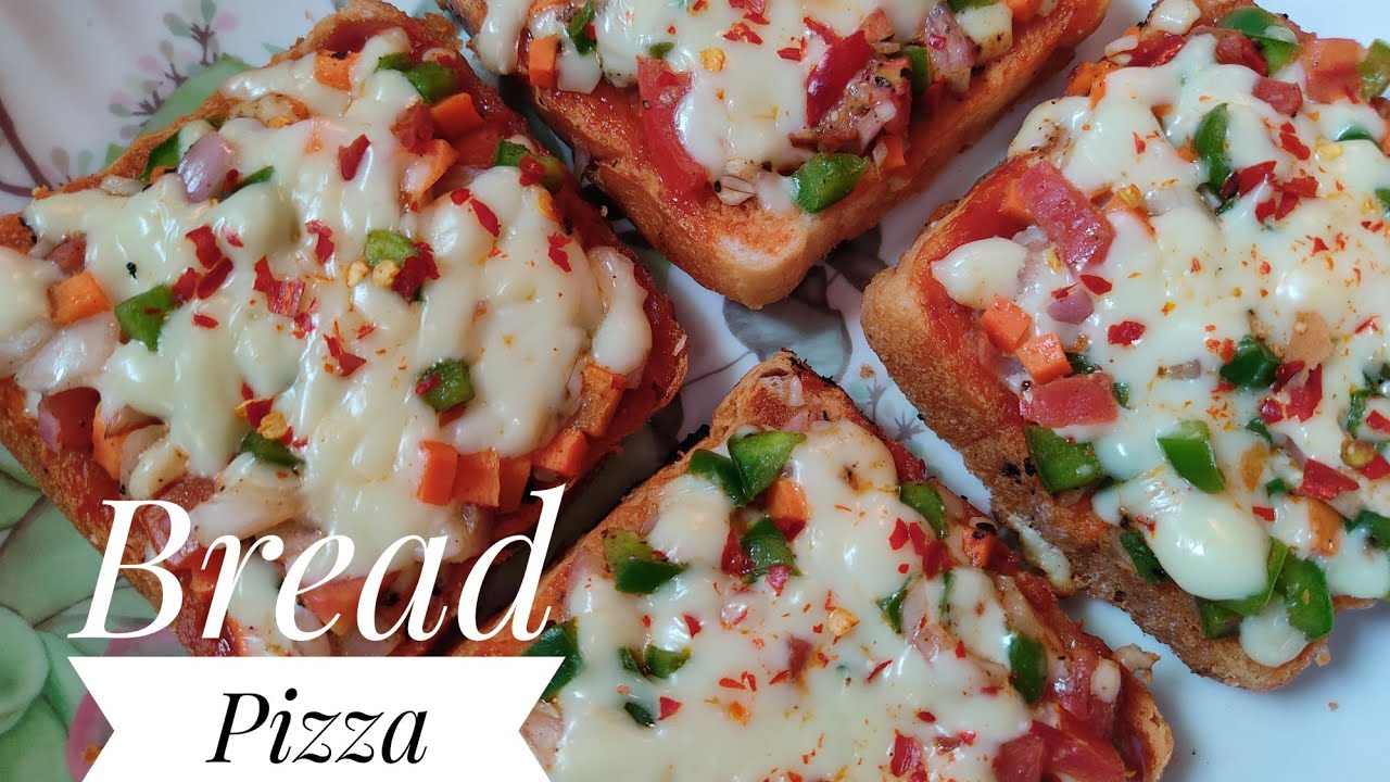 Bread Pizza recipe Bread Pizza on Tawa Quick and Easy Pizza recipe