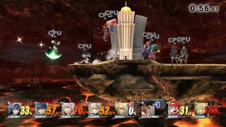 Super Smash Bros Wii U Lucina vs Marth vs Robin vs Corrin vs Shulk vs Little Mac vs Mario vs Cloud