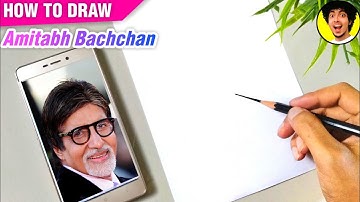 How to draw Amitabh Bachchan Step by Step // full sketch outline tutorial for beginners