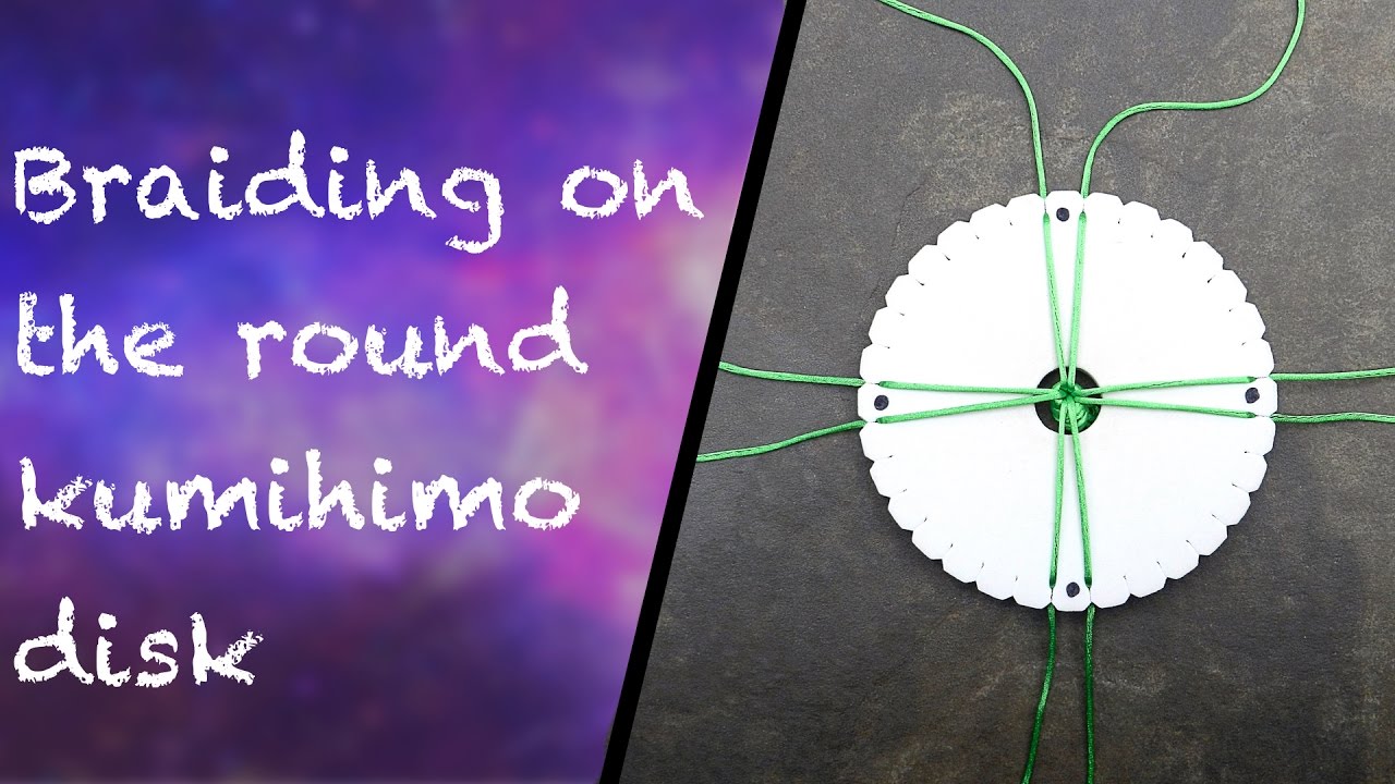 Braiding on the round kumihimo disk 