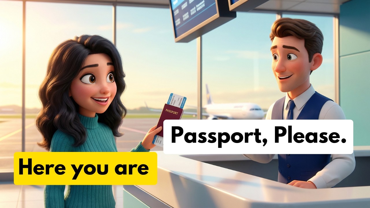 10 простых диалогов на английском языке в аэропорту | Диалоги из реальной жизни A1-A2