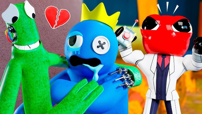 Blue vs Green (Roblox Rainbow Friends Battle) 