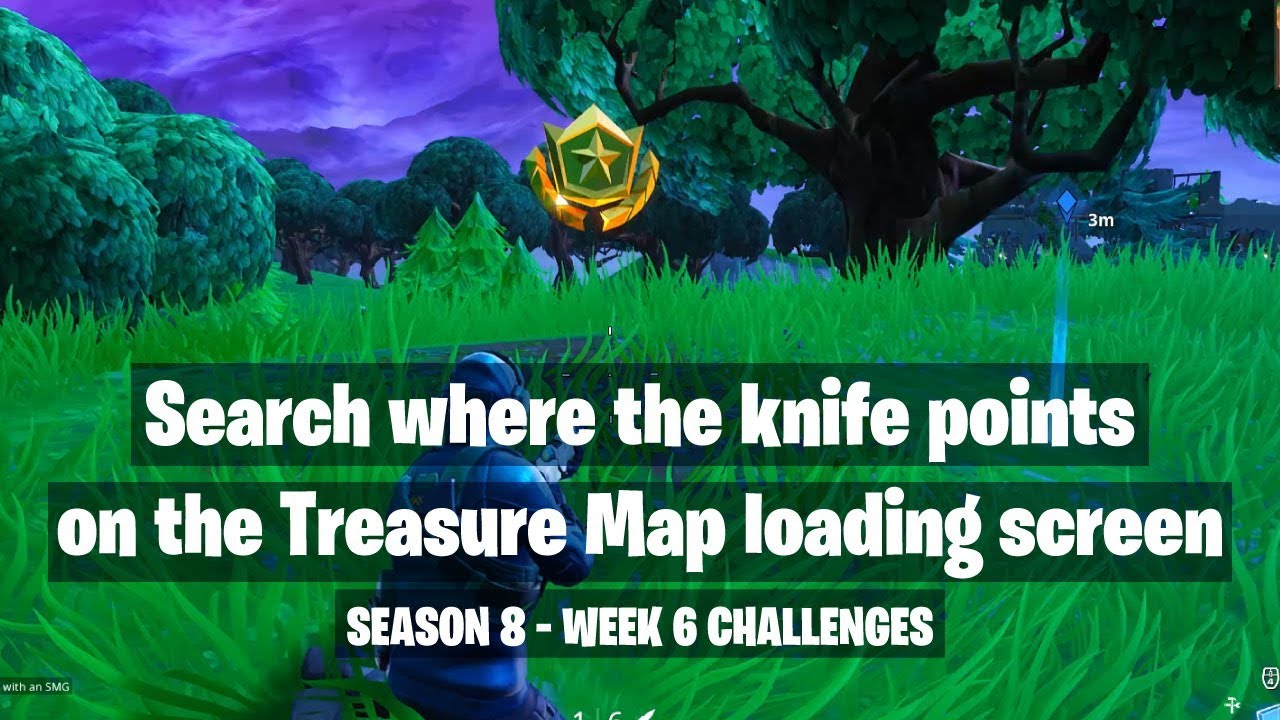 Search where the knife points on the Treasure Map loading screen ...
