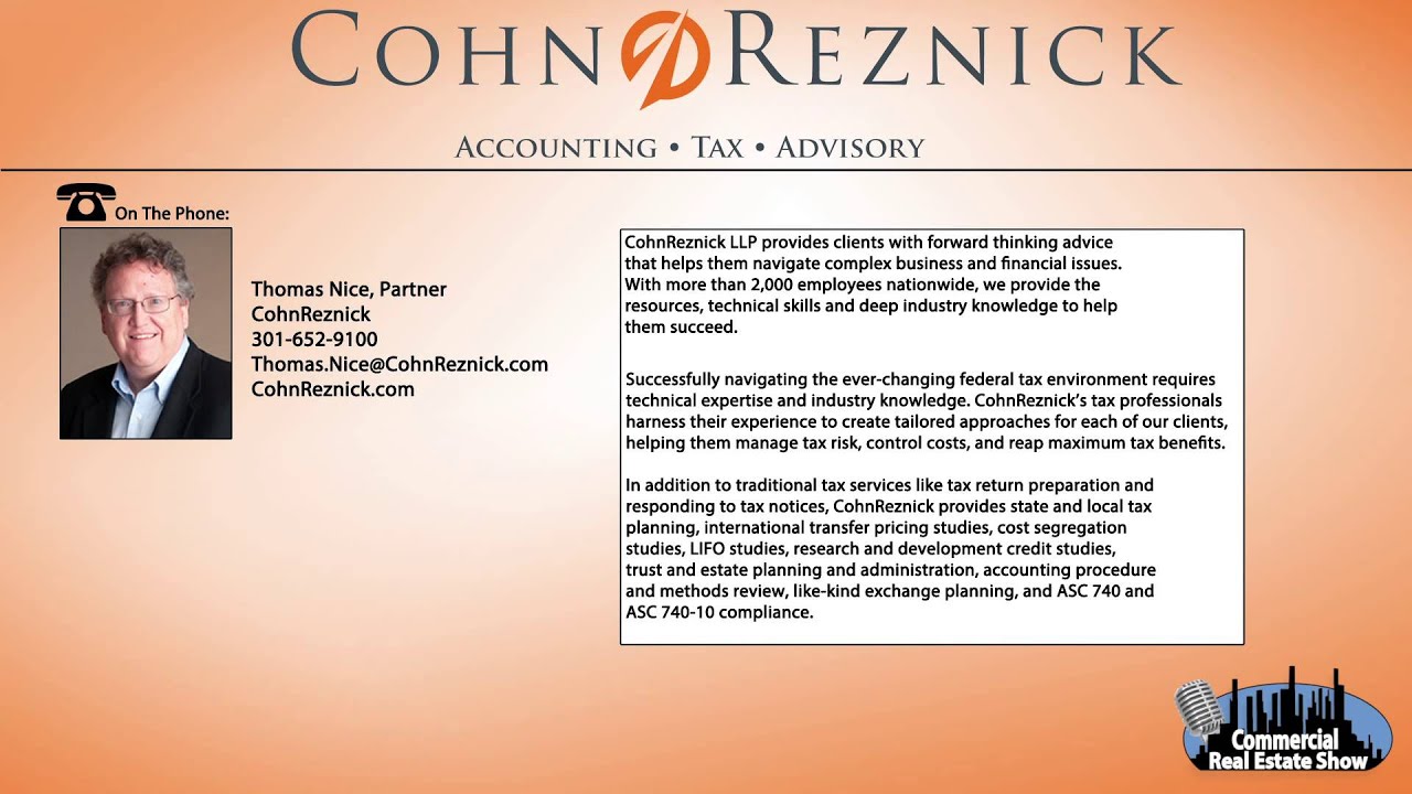 2013 Tax Changes & Effect on Commercial Real Estate (CohnReznick) - CREshow