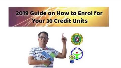 2019 Guide on How to Enrol for Your 30 Credit Units. AWSAVideo #577